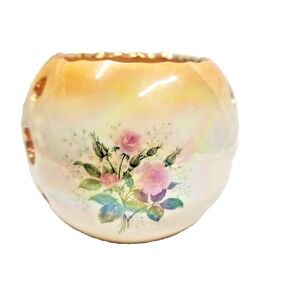 Vintage 1950's Arnels Pottery Votive Luster Flower Candle Holder